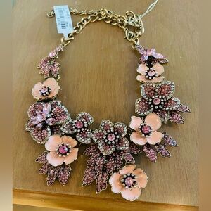 Statement bling floral necklace